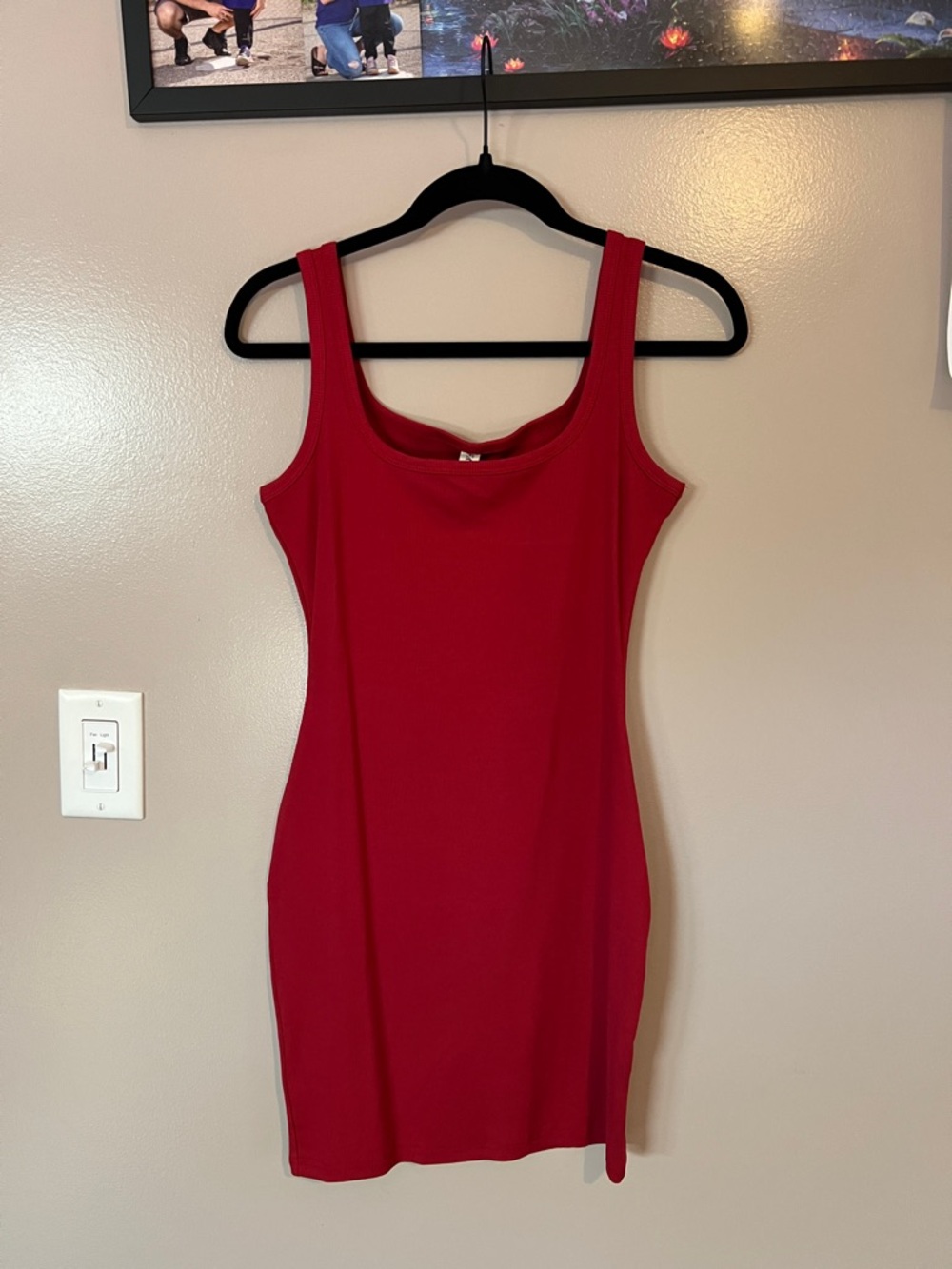 Classic Red Scoop Mini Dress. Ordered on Amazon.